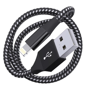 Kabel Lightning do iPhone 14 13 12 11 Pro Max Szybkie Ładowanie 12W 2.4A Nylonowy 2m
