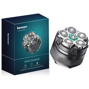 KENSEN Golarka do Głowy i Brody 6D – Magnetyczna Maszynka dla Łysych IPX6 USB-C
