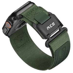 Pasek ACE do Apple Watch 44/45/46/49mm Ultra 2 – Wytrzymały Zamiennik Nylonowy z Magnetyczną Klamra