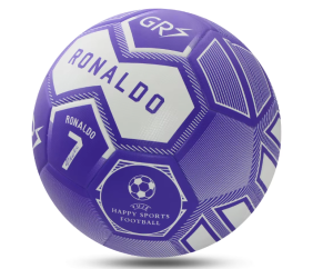 Piłka Nożna Rozmiar 5 Treningowa GR7 Czarno-Biała Styl Gwiazd Futbolu i Numeru 7