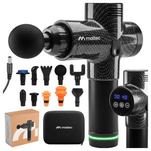 Pistolet Do Masażu Massage Gun MalTec BodyBeat Core – Masażer Ciała Zestaw 10 Końcówek + Etui 