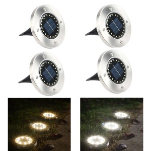 Zestaw 4x Lampa Solarna Wbijana do Ogrodu 20 LED Ochrona IP44
