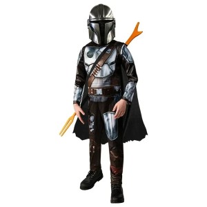 Kostium Cosplay Łowca Nagród Mandalorian  dla Dzieci – Zestaw z Maską i Peleryną na Halloween