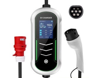 Ładowarka przenośna do samochodów elektrycznych 11 kW, 3-fazowa, 16 A, Typ 2, kabel 5 m