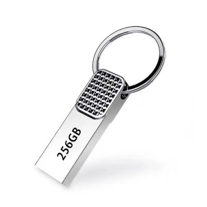 Metalowy Pendrive 256GB – Szybki Pendrive USB 3.0, Wodoodporny i Przenośny z Funkcją Breloka, Kompatybilny z PC/TV/Smartfon