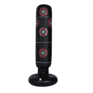 Worek Bokserski Dmuchany Stojący 155cm Tarcze Treningowe PVC Trening w Domu