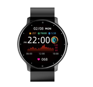 Nowoczesny sportowy smartwatch męski w kolorze czarnym 45 mm