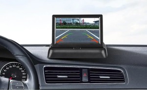 Zestaw kamery cofania ze składanym ekranem na deskę rozdzielczą samochodu