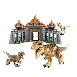 Klocki Jurassic Park Centrum dla odwiedzających zestaw z tyranozaurem 693