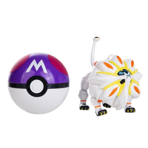 Zabawka dla dzieci figurka Pokemon Solgaleo w zestawie z fioletowym pokeballem  