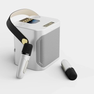 Głośnik bluetooth karaoke dwa mikrofony imprezowy