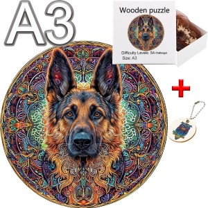 Drewniane puzzle A3 seria pies 200 elementów 