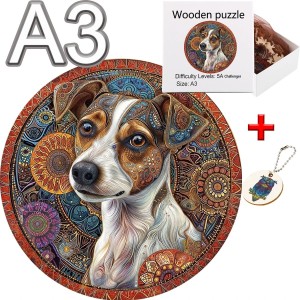 Drewniane puzzle A3 seria pies 200 elementów  