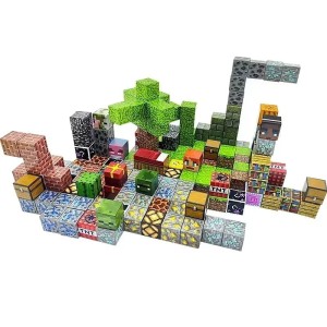 Minecraft Magnetyczne Kostki Buduj Swój Świat 100 szt.