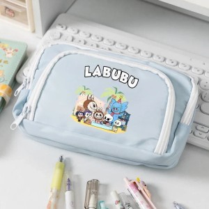 Pojemny Piórnik Szkolny Labubu z Kieszonkami dla Dzieci