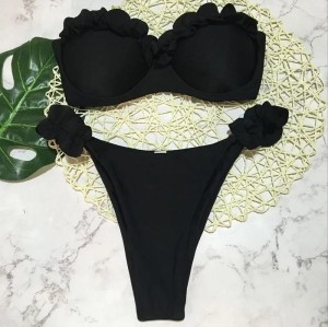Strój kąpielowy damski bikini czarny wakacyjny