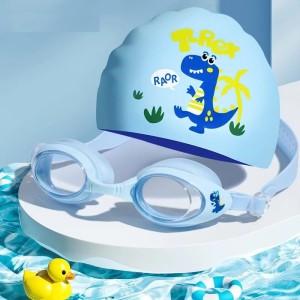 Okulary Pływackie Dziecięce Anty-Fog UV do Nauki Pływania z Czepkiem