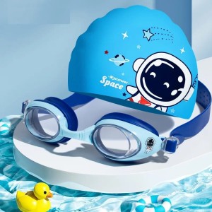 Okulary Pływackie Dziecięce Anty-Fog UV do Nauki Pływania z Czepkiem