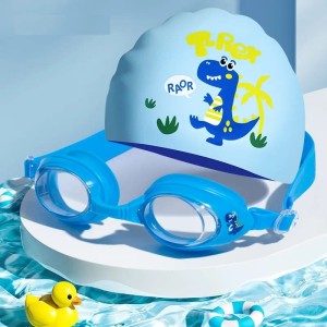 Okulary Pływackie Dziecięce Anty-Fog UV do Nauki Pływania z Czepkiem