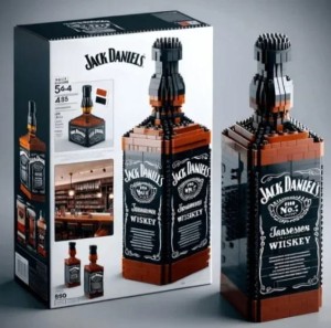 Klocki kolekcja  butelka Jack Daniels zabawka dla dzieci i dorosłych