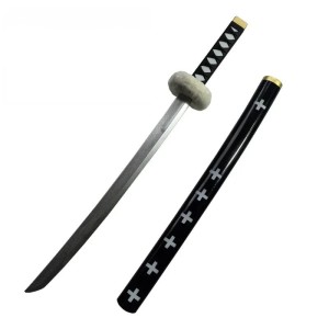 Katana dekoracyjna inspirowana Trafalgar Law anime One Piece 72 cm – miecz cosplay z pochwą
