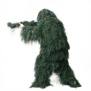 Profesjonalny Strój Maskujący Ghillie Suit 5w1 – Kompletny Zestaw Kamuflażowy
