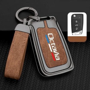 Etui na kluczyk Skoda Octavia – Metalowe Case Zinc-Alloy Brelok Premium